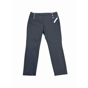 Ann Taylor Loft High Waist Curvy Skinny Women's 14 Pants Ankle Black Sailor NWT